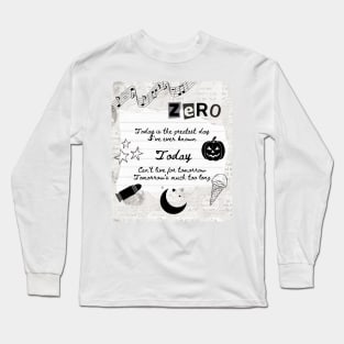 Today by The Smashing Pumpkins Lyric Print Long Sleeve T-Shirt